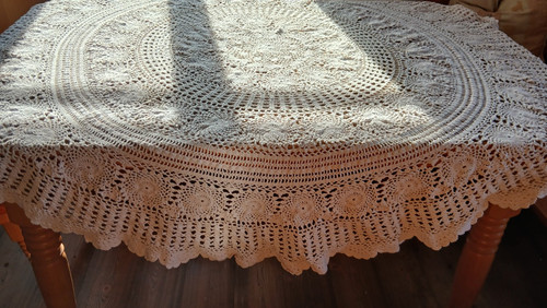 Tischdecke rund vintage - tischdecke,