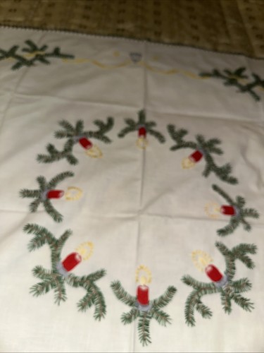 Alte tischdecke bestickt - alte,