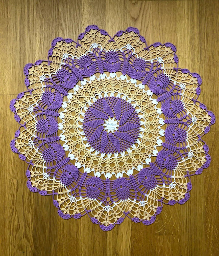 Runde gehäkelte tischdecke - gehäkelte,