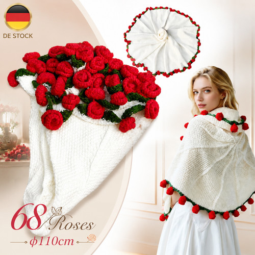 Handgestrickte rose bouquet - handgestrickte,